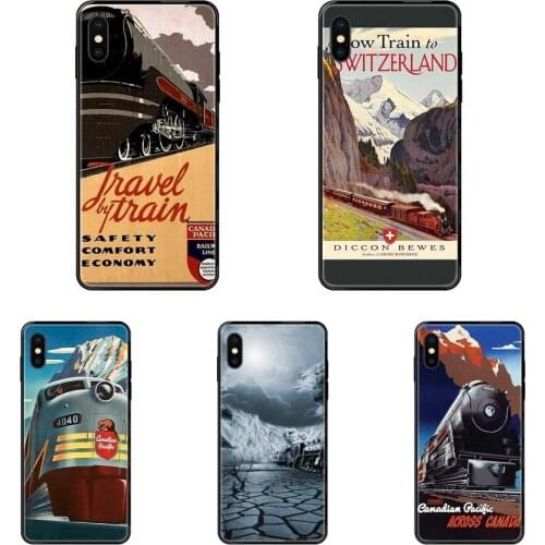 Vintage Train Railway Travel Childrens Special Luxury Black Soft Phone Case For Samsung Galaxy A5 A6 A7 A8 A10 A10S A20 A20S