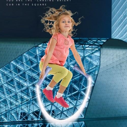 Hot 2.8m Adjustable Night Glowing Skipping Rope LED Light Up Adult Children Kids Jump Skipping Rope Fitness Cordless Jump Ropes