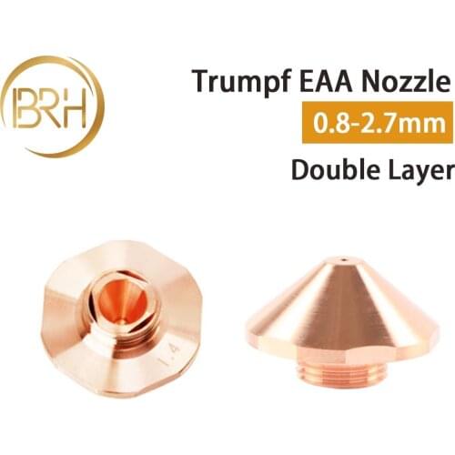 BRH 10pcs/lot double layer nozzle EAA Trulaser 0.8-2.7mm high quality For Fiber cutting machines
