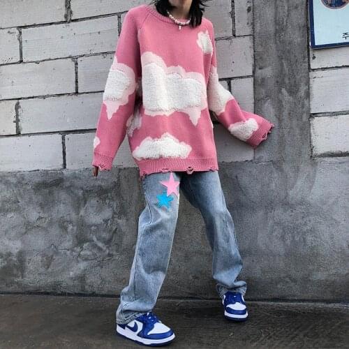 High street mopping jeans mens fashion brand ins Street BF straight tube loose lovers fashion