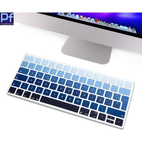 Spanish Spain letters Language Keyboard Cover Silicone Skin for Apple Magic Keyboard (MLA22LL/A) European/ISO Keyboard Layout
