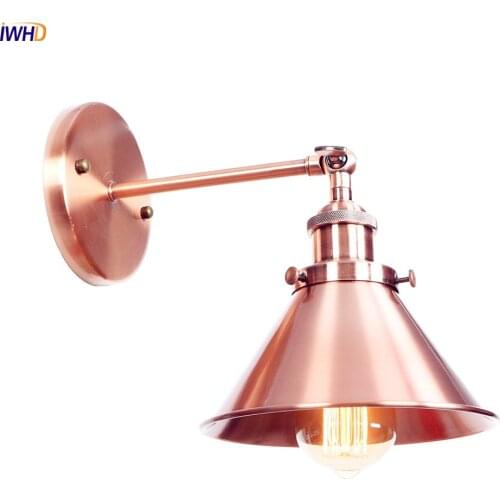 IWHD Edison Antique Vintage Wall Lamp LED Bedroom Stair Edison Loft Industrial Retro Wall Light Sconces Wandlampen Home Lighting