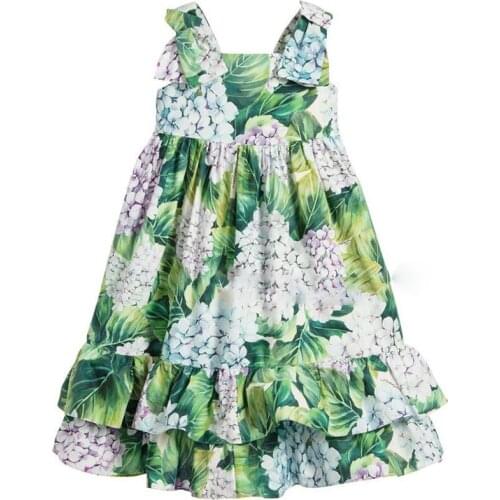 Summer New Kids Girls Hawaii Style Floral Dress