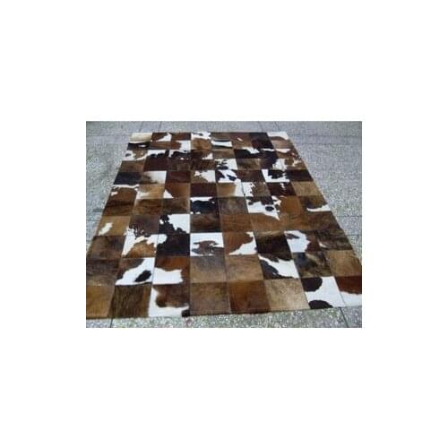 Fashionable art carpet 100% natural genuine cowhide leather rugs