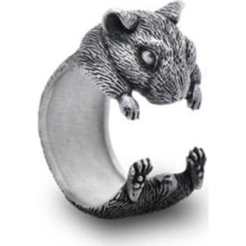 Wholesale Hamster ring Hamster jewelry Guinea Pig ring Rat ring Ajustable ring Animal jewelry Rodent Gnawer ring hamster mice