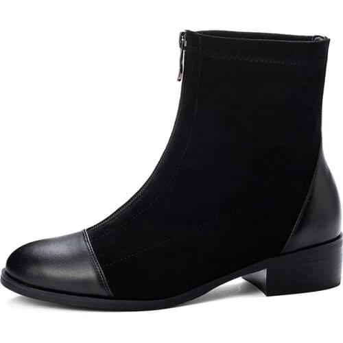 Autumn and Winter Womens Socks Boots 2019 New British Platform Knitting Snow Boots Skinny Martin Boots for Girls size 33-43