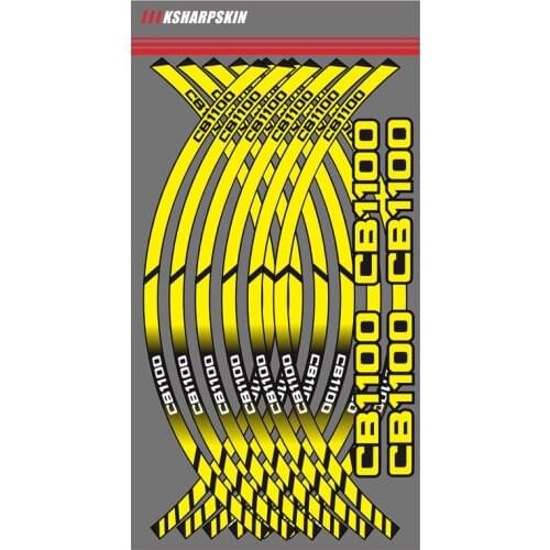 Pegatinas moto 12X motorcycle outer ring sticker stripe wheel accessories decorative reflective decals for HONDA CB1100 cb 1100