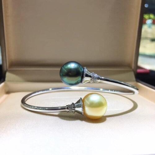 New Arrival 925 Sterling Silver Bracelet Mountings ADJUSTABLE Bangle Findings Jewelry Parts Fittings Accessories for Pearls Bead