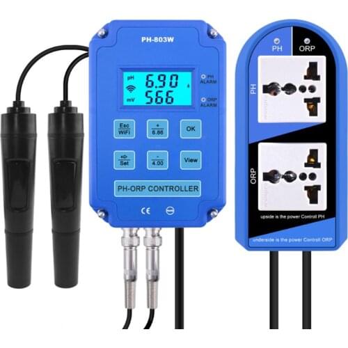 Newest 2-in-1 PH ORP Redox Controller Wifi Output Power Relay Monitor Water Quality Tester For Laboratories Analysis Aq