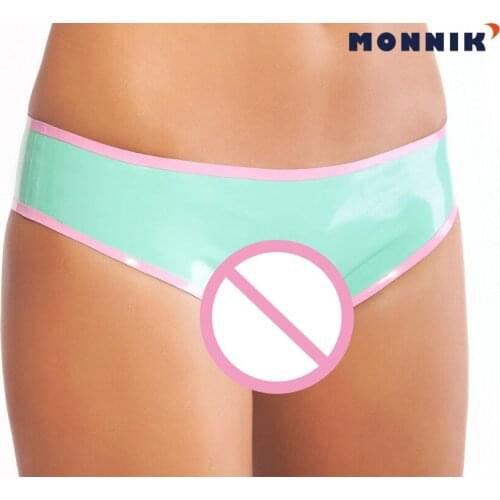 Sexy Lingeriesexy Lingerie Latex Natural Latex Underwear Ladies'Flavor Underwear Shorts Triangular Pants And Low Waist