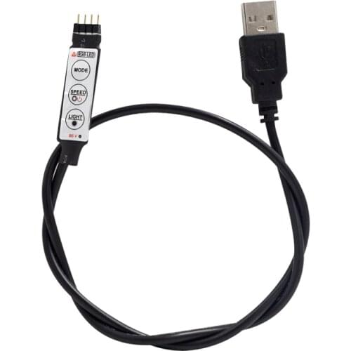 LED Strip Light RGB USB Connector Cable 4 Pin Conector rgb Extension Cable For SMD5050 3528 LED Light Tape 3 Key Control DC5-24V