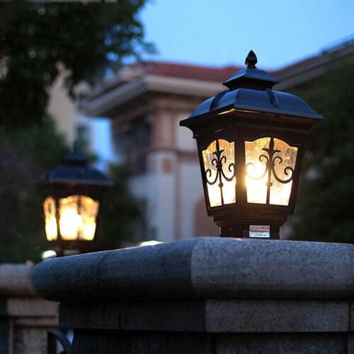 Outdoor villa gate lamp courtyard waterproof lamp E27 lamp holder outdoor household fence column lamp courtyard wall balcony