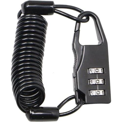 BIKING Mini Helmet Lock Anti-theft 3 Digit Password Bicycle Locks for Scooter Motorcycle Portable MTB Road Bike Cable Lock