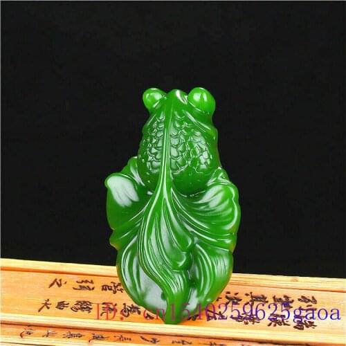 Green Jade Goldfish Pendant Charm Jewelry Amulet Men Jadeite Chinese Necklace Natural Women Gifts Fashion Carved