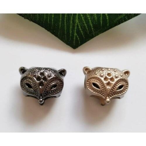 10pcs/Lot Fox Golden Cord End Suspension Clasp Alloy Metal String Cord Locks For Clothes Craft DIY Decoration High Quality