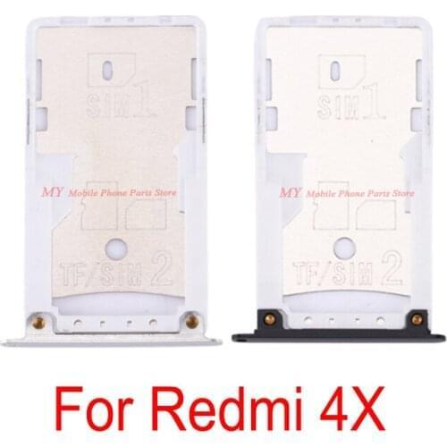 10 PCS New Sim Card Tray Reader Holder For Xiaomi Mi Redmi 4X Redmi4X Sim Tray Card Holder Slot Adapters Repair Spare Parts