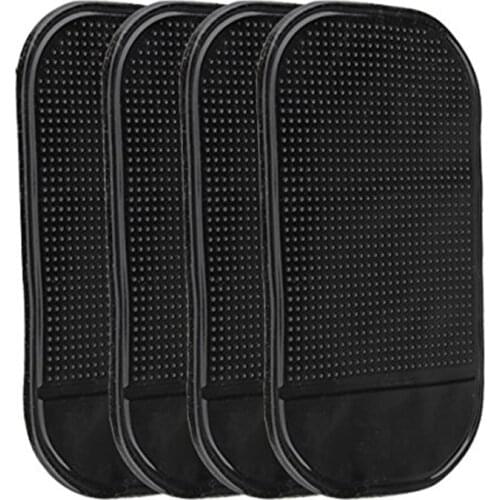 4 PCs Black Magic Sticky Pad Anti Slip Mat Car Dashboard for Cell Phone