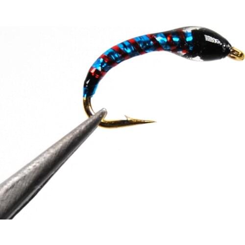 6pcs Nymph Fly Fishing Lure Hooks Size 14 Buzzer Midge Fishing Accessory