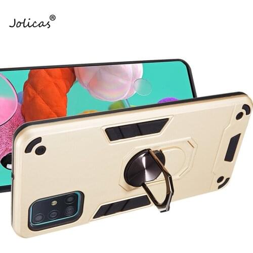 360 Degree Rotation Car Holder Soft Silicone Shell For phone case Samsung A51 Silicone Covers Samsung Galaxy case A51 Cellular