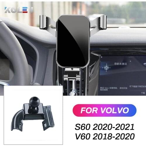 Car Mobile Phone Holder For Volvo S60 V60 2018 2019 2020 Gravity GPS Stand Cellphone Special Mount Support Navigation Bracket