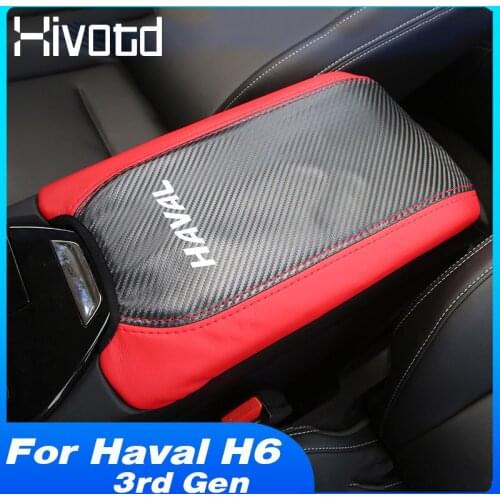 Car Armrest Covers Console Protection Cushion Leather Decoration Pad Interior Modification Parts For Haval H6 2021 Accessories