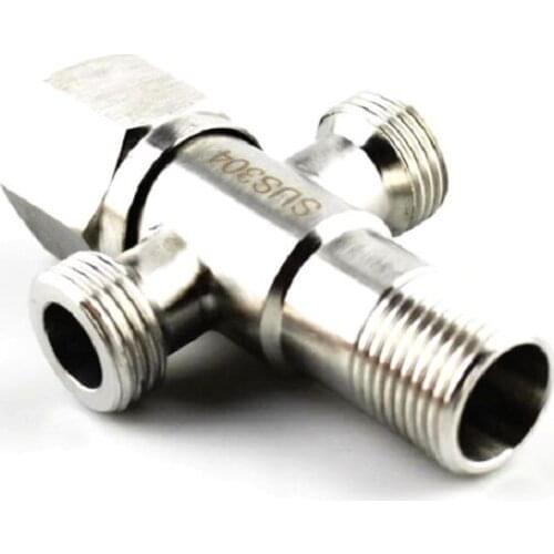 Double Outlet Angle Valve Kitchen Bathroom Accessories SUS304