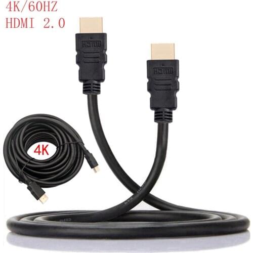 0.5M 10M 4K 60Hz HDMI-compatible To HDMI Cable High Speed 2.0 Golden Plated Connection Cable Cord For UHD FHD 3D Xbox PS3 PS4 T