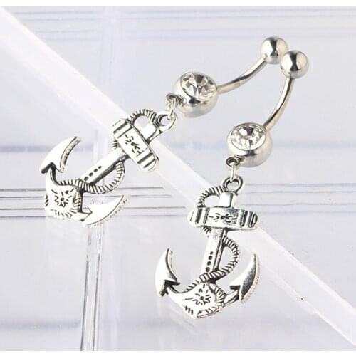 Cross Dangle Navel Ring 14G Stainless steel Belly button ring Body piercing Jewelry Dangle Wholesales Piercing Belly Rings