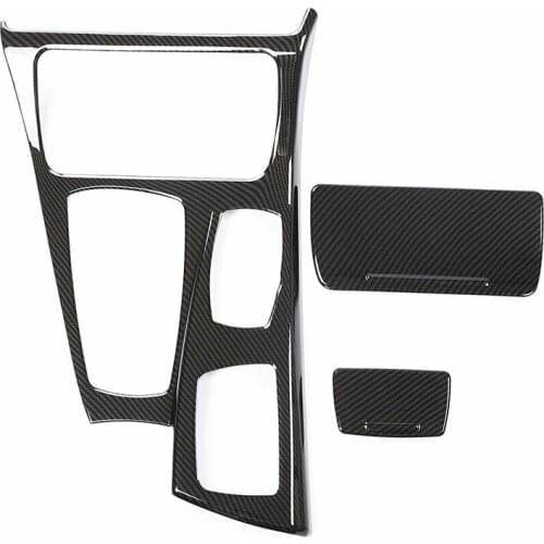 3pcs Center Console Gear Shift Box Cover Trim Frame Panel Fit For BMW 5 Series F10 520li 525li 530li 2011-2014 2015 2016 2017