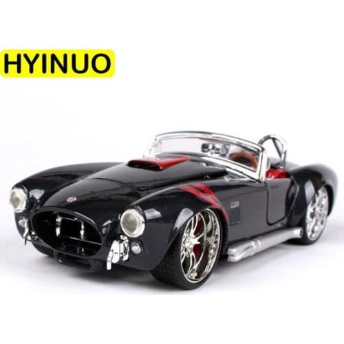 1/24 Scale diecast alloy Ford Cobra simulation car model metal black Classic sports car model toy Collection Display Decoration