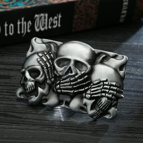 Western cowboy belt buckle Skull Zinc alloy personalized fashion belt buckle