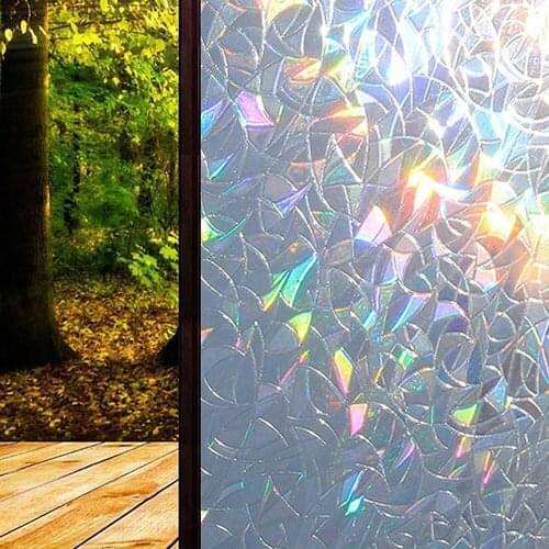 3D Decorative Window Privacy Film Stained Glass Window Sticker Window Self-adhesive Vinyl Static Anti Uv Glass Film