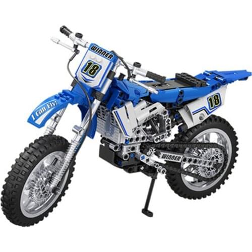 NEW 474PCS 7045 Cross-country Motorcycle 1:6 Assembled Building Blocks Childrens Toy Gifts