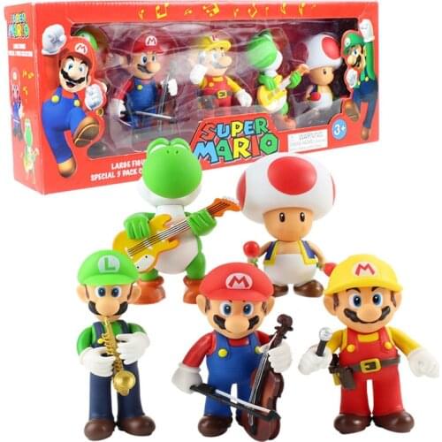 New Super Mario PVC Toy Mario bros Luigi Yoshi collect Model Original Ornaments action figure Cartoon Odyssey kid Christmas Gift