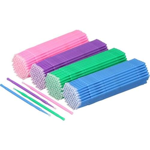 1000 PCS Disposable Make Up Eyelashes Mini Individual lashes Applicators Mascara Brush Lashes Extensions Makeup Cotton Swab Tool