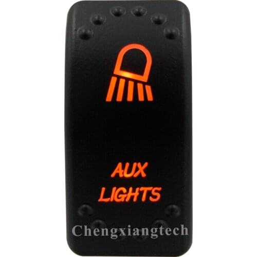 Orange Led Light - Car Boat Caravan Marine Rocker Switch- Laser Eatched- Aux Lights-12v 24v for Carling ARB NARVA 4X4-Waterproof