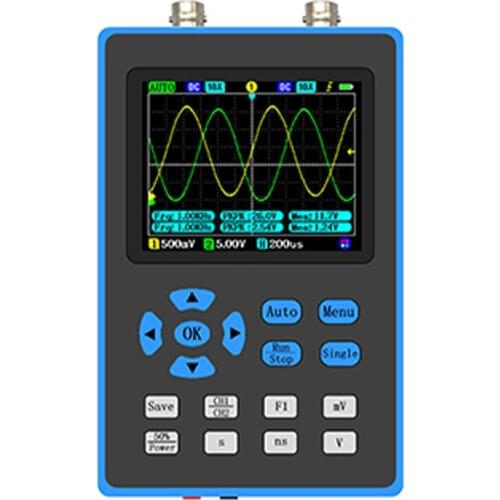 DSO2512G 120M Bandwidth 500MSa/s Portable Dual Channel Oscilloscope 10mV Minimum Vertical Sensitivity FFT Spectrum Analysis