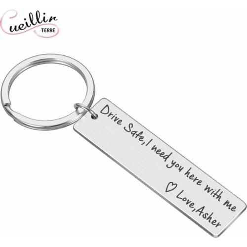 Family Custom Personalized Keychain Name Customization Cute Accessories For Husband, Boyfriend, Father Driving Safety Keychain