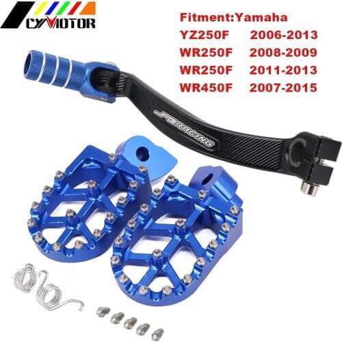 Motorcycle CNC Foot Pegs Footpeg Rests Shift Pedals For Yamaha YZ250F WR250F WR450F YZF250 WRF250 WRF450 YZ-F 250 WR 450F 06-15