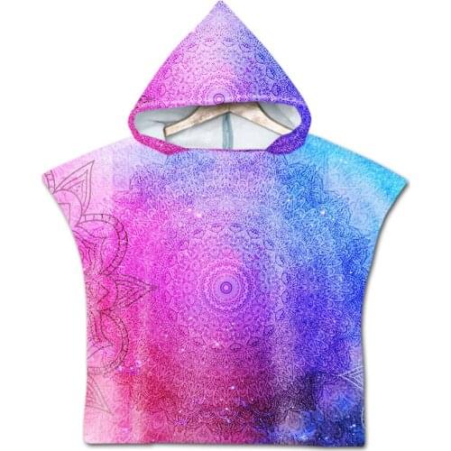 Drop Shipping Childrens Geometric towels beach towels Baby Microfiber bathrobes Baby Hooded bath towel kids 60*60cm