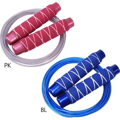 Adjustable Jump Rope Tangle-Free Rapid Speed Jumping Cable with Ball Bearings Gym Fitness Exercise Steel Skipping Rope