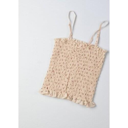 Sexy Pleated Cute Knitted Tube crop Top Women Sweet Fashion Knitted Camisoles Casual Female Shirts Chic Camisoles