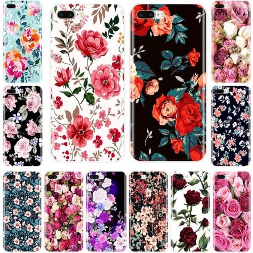 For iPhone 6 S 6S 7 8 11 Pro X XR XS Max Phone Case Silicone Colorful Flowers Soft Back Cover For Apple iPhone 8 7 6S 6 S Plus