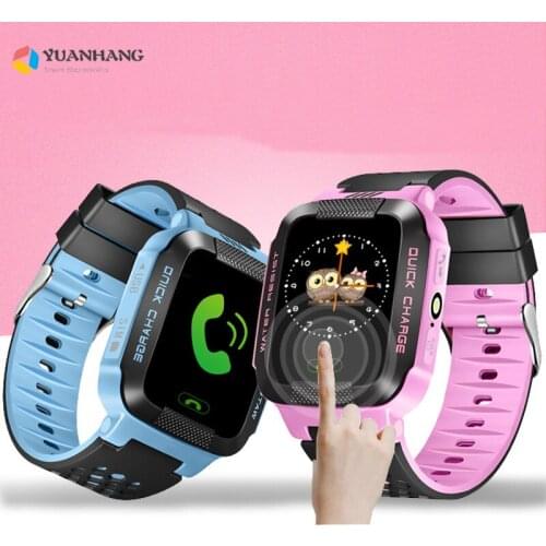 1.44 Touch Screen Smart Safe GPRS Real-time Tracker Location SOS Call Remote Monitor Flashlight Watch Wristwatch for Kid Student