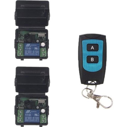 Smart Home Mini DC 12V 1 CH 1CH 10A RF Wireless Remote Control Switch System 2CH Waterproof Transmitter + Receiver Module