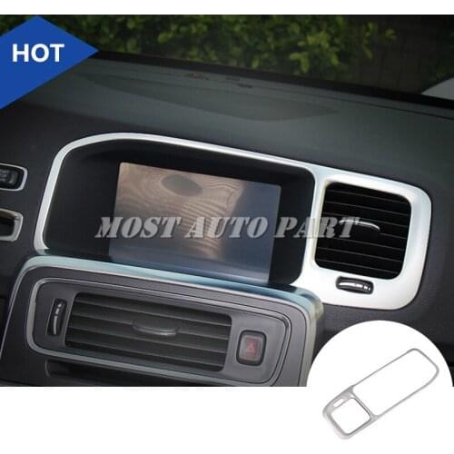 Interior Console GPS Navigation Frame Trim Cover 1pcs For VOLVO S60 2011-2017 Car accesories interior Car decoration