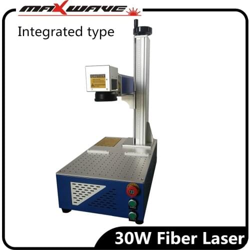 30W Small integrated type fiber laser marking machine for Letters LOGO Vin Code Number memory card metal engraving