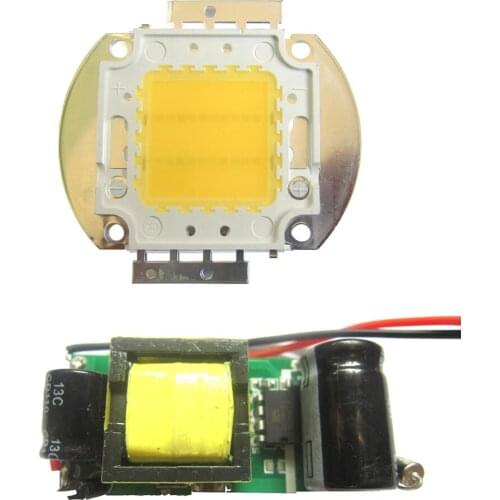 High Power 20w 45mil White Full Spectrum 380~780nm LED Light Emitting Diodes + AC LED Driver For Plant Grow Light