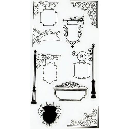 YLCS047 lamp frame Silicone clear stamps for Scrapbooking seal DIY album cards decoration craft scrapbook rubber stamp 11*20cm