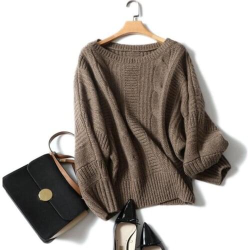 Shuchan Sweater Female Round Neck Long Sleeve Pullover 100% Cashmere Sweaters Women Knitted Sweater 2018 Fashion Jumpers Tops